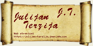 Julijan Terzija vizit kartica